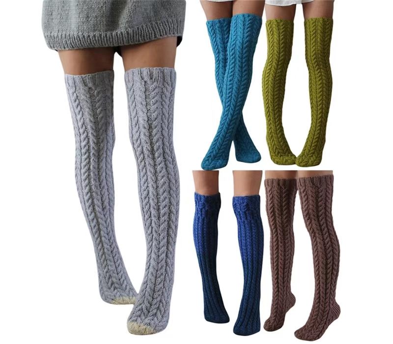 Women's Cable Knit Over-the-Knee Slouch Socks