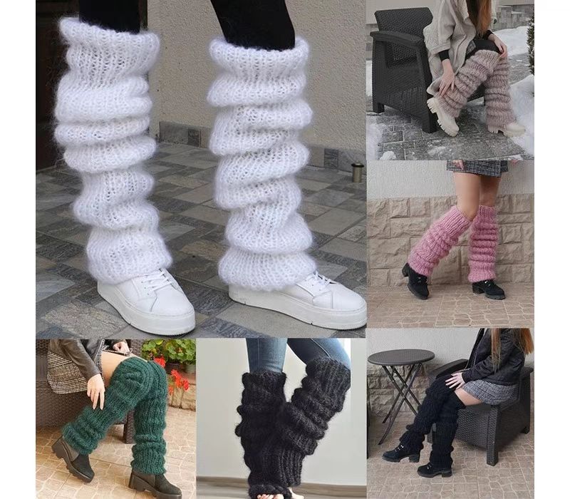 Women's Mohair Knit Over-the-Knee Slouch Leg Warmers